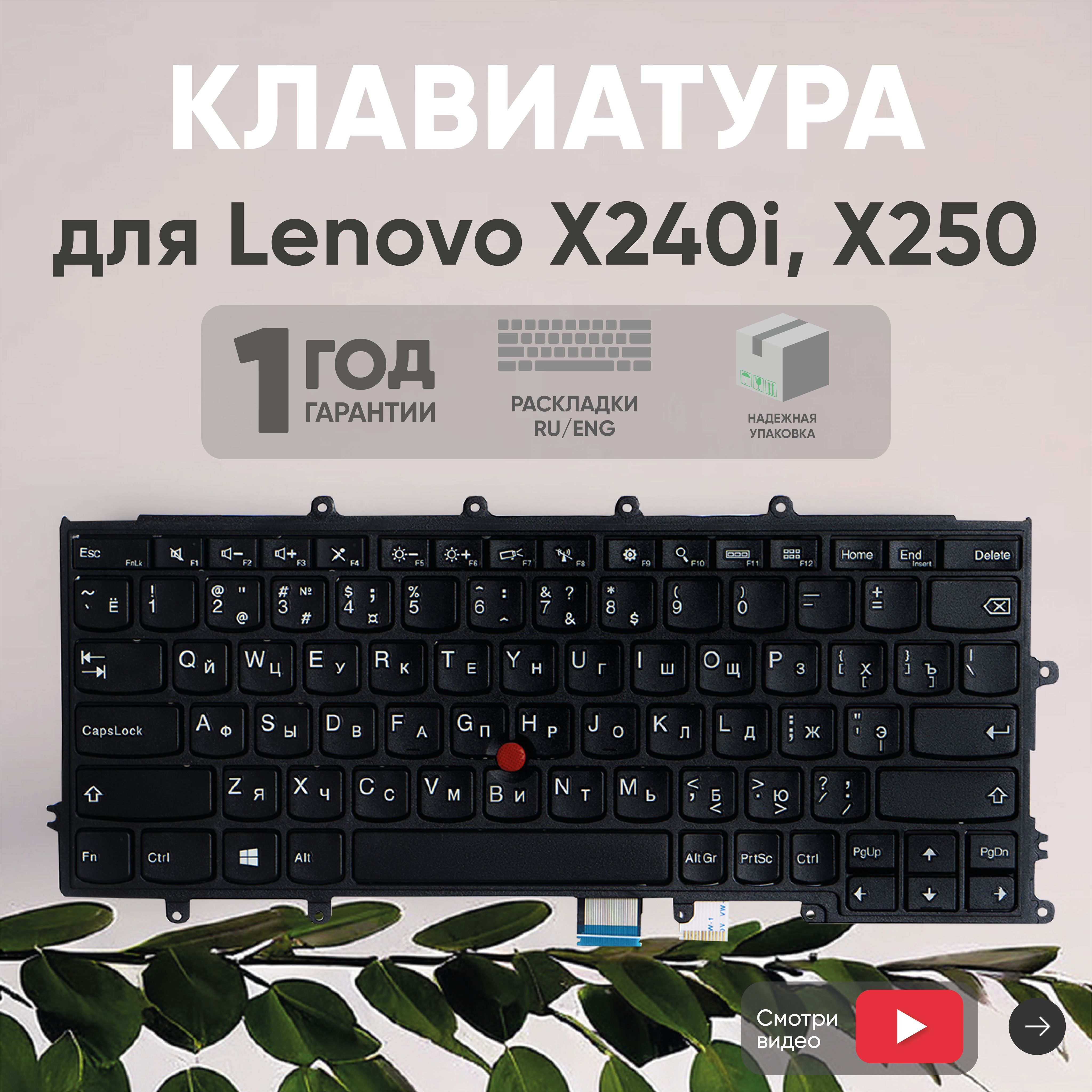 Клавиатура (keyboard) Batme SN5321-US для ноутбука ThinkPad A275 / X230S / X240 / X250 / X260 / X270 без подсветки, черная