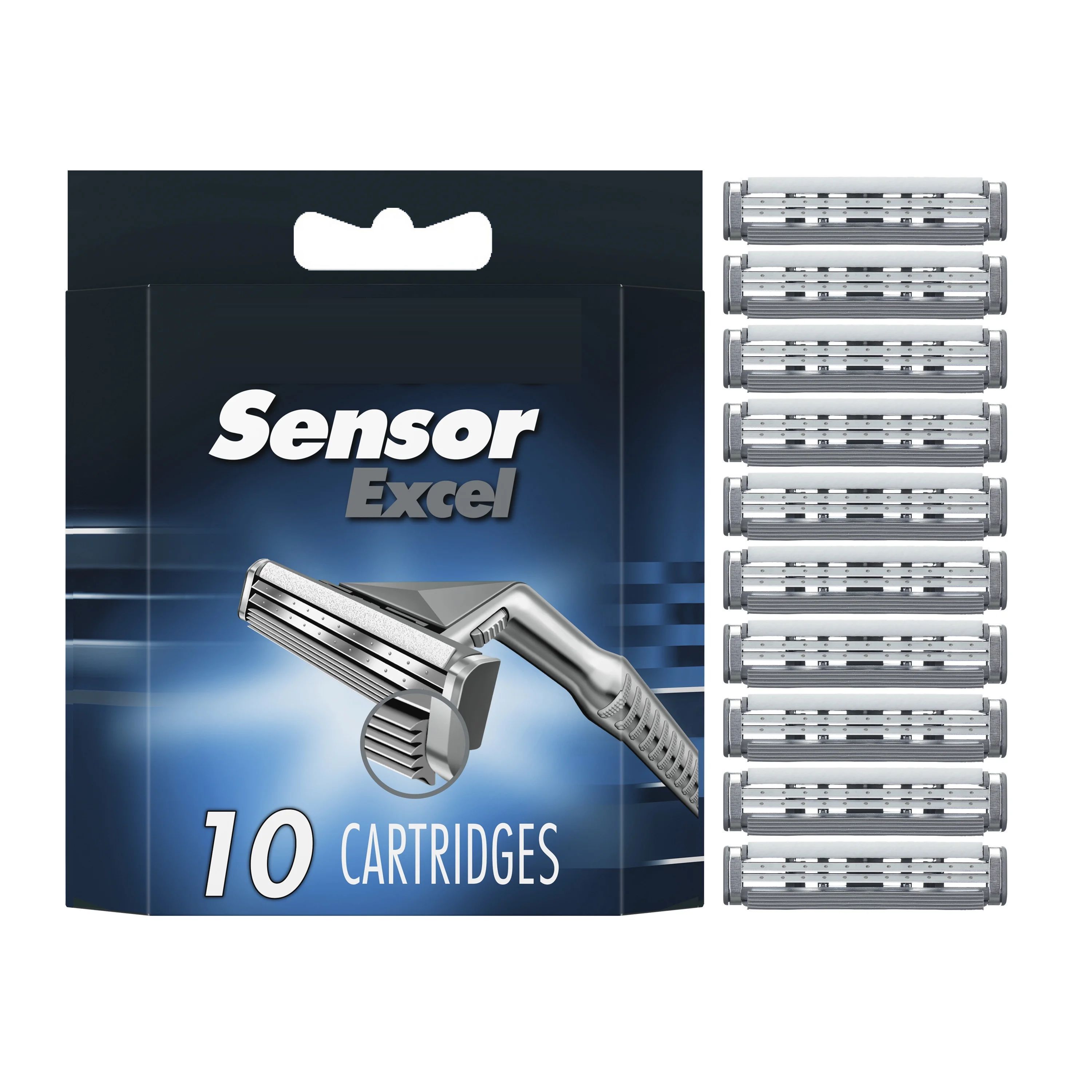 Сменные кассеты для бритья Sensor Excel, 10 шт, Сенсор Эксель