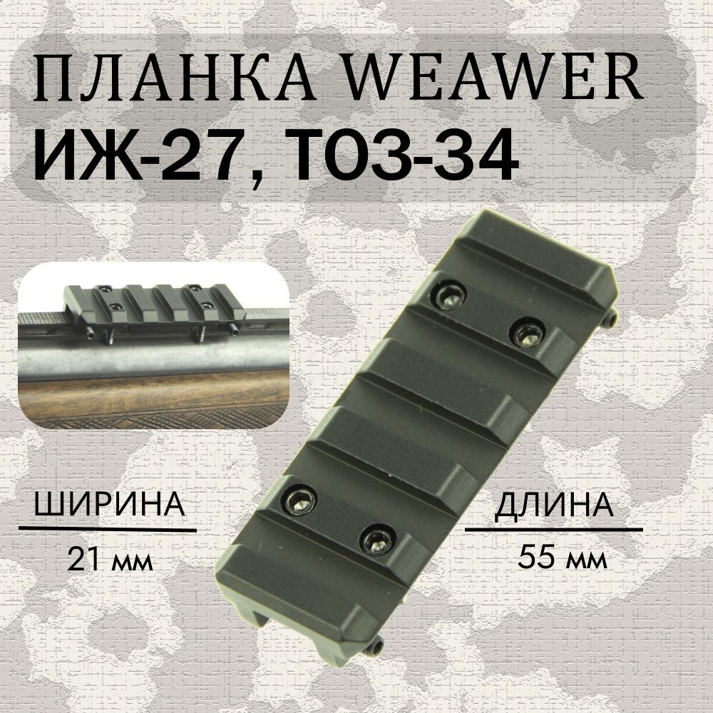 Планка вивера на ИЖ 27 (ТОЗ 34) 55 мм