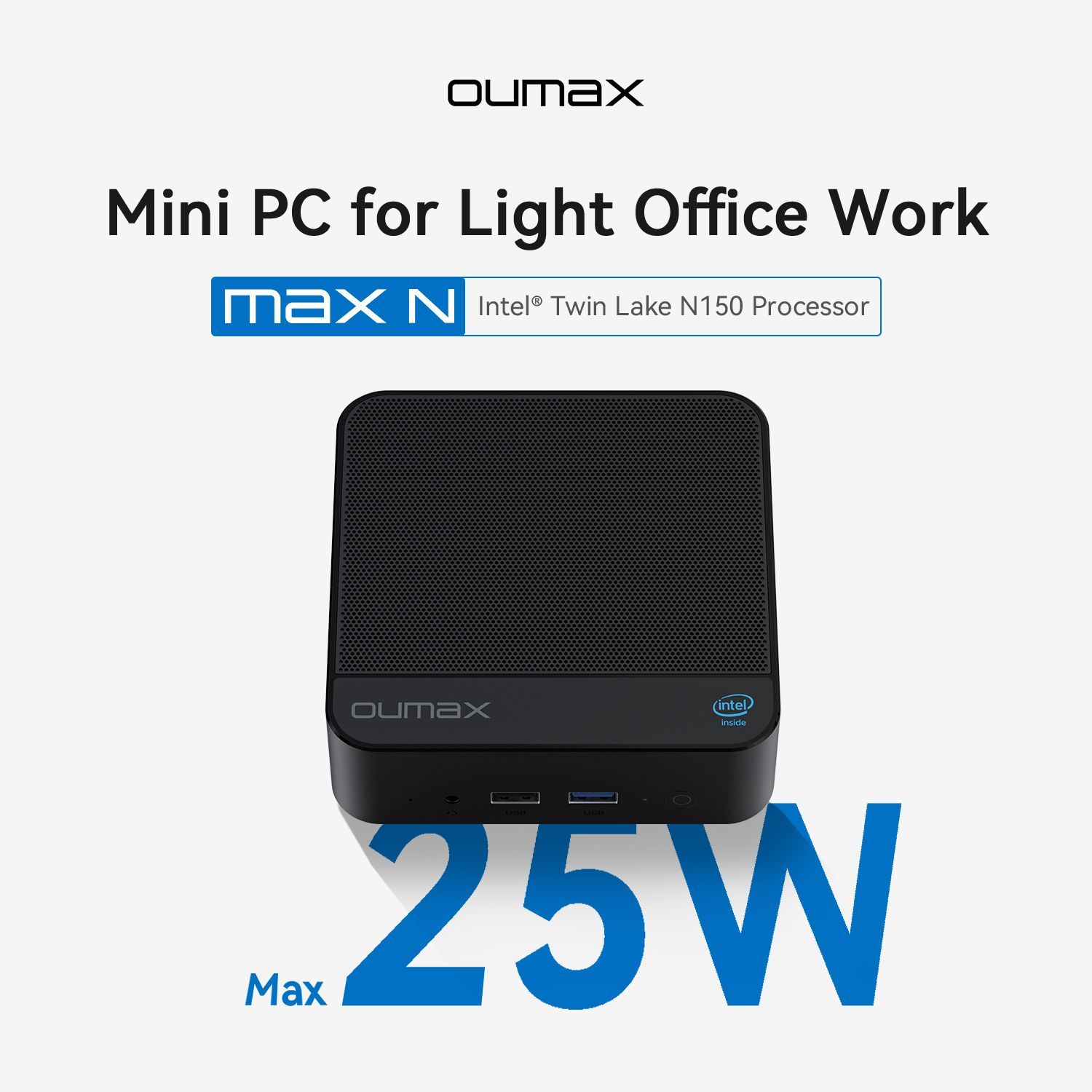 OUMAXМини-ПКМини-ПКMAXN150(IntelN150,RAMОтсутствует,IntelUHDGraphics,БезОС),НетОЗУинетхранилища,черныйматовый