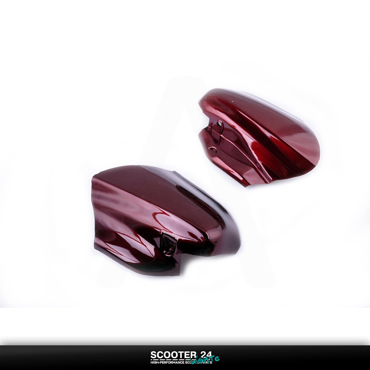 Пластик на мопед Active / Wave (Вейв / Актив) 139FMB накладки на перья (красные) "KOMATCU" крышки бордачка пара боковой