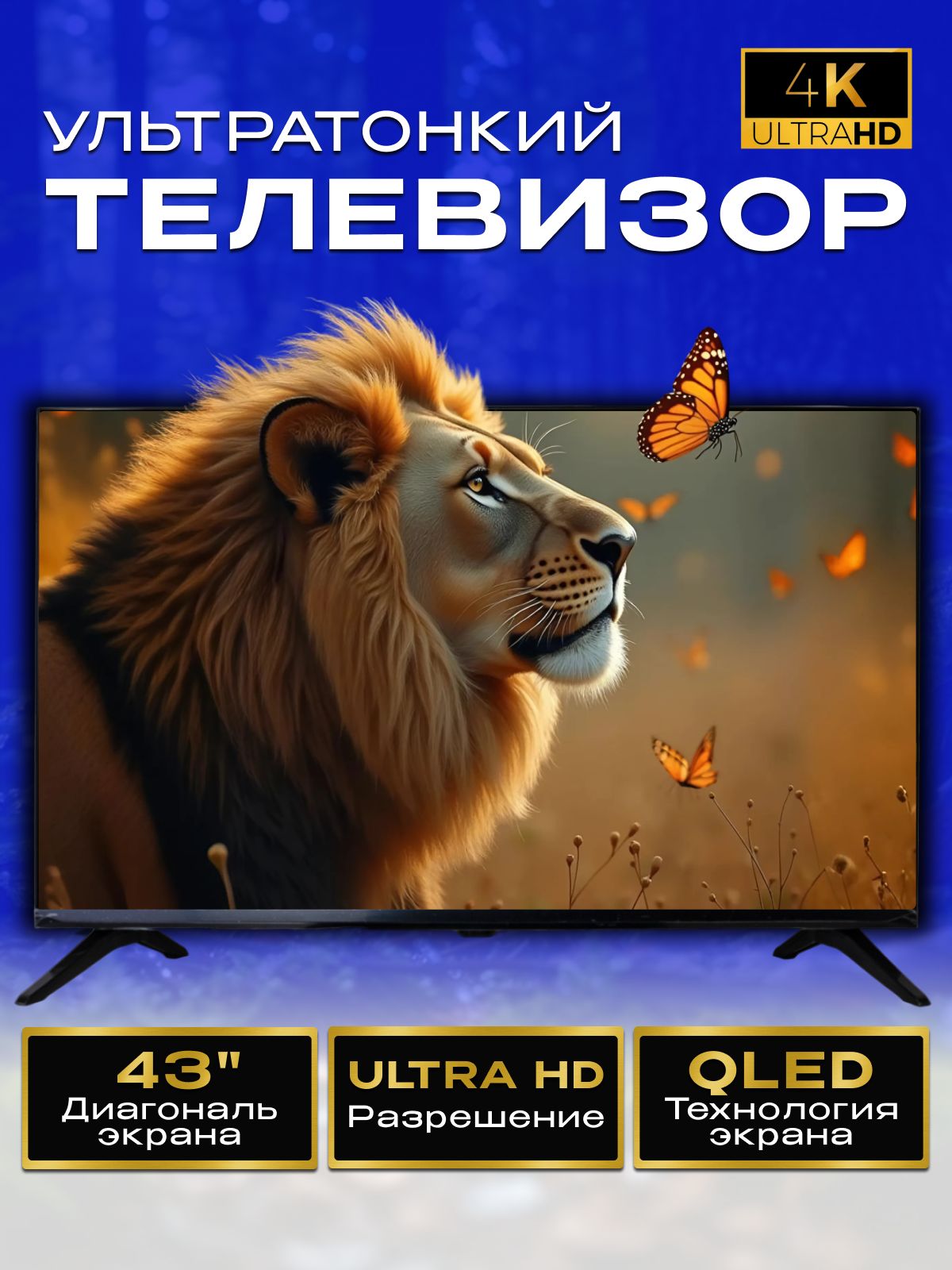Телевизор43"FullHD,черный