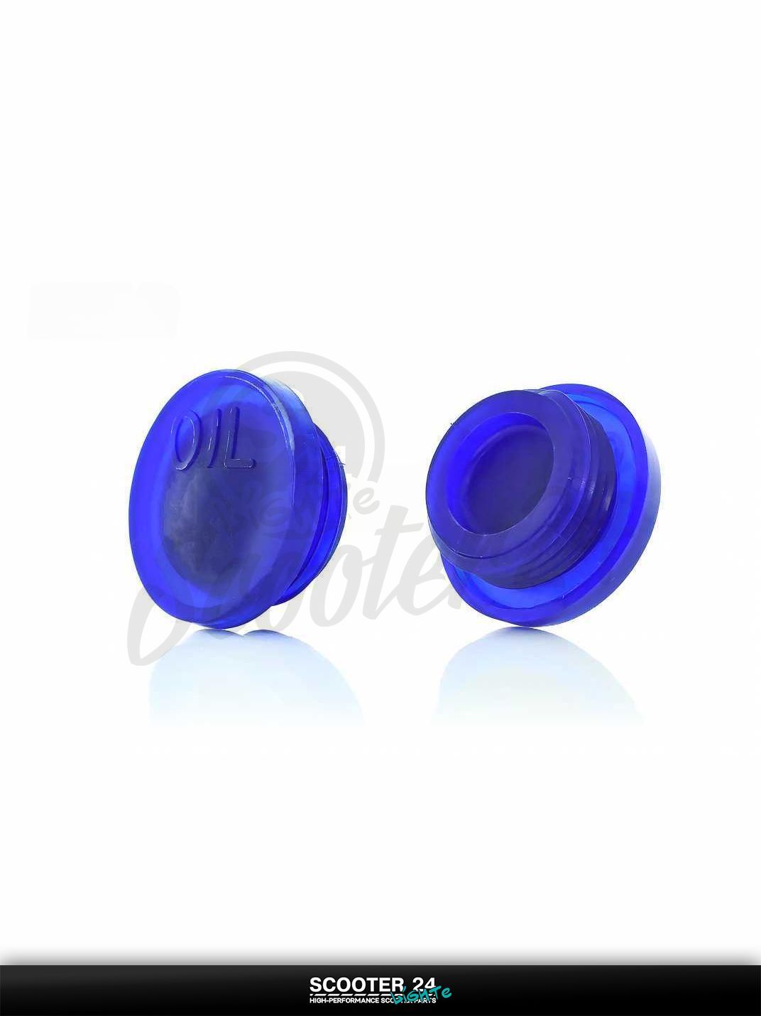 Крышка бака масляного на скутер Suzuki LETS / Сузуки Летс "SALO" (синяя)