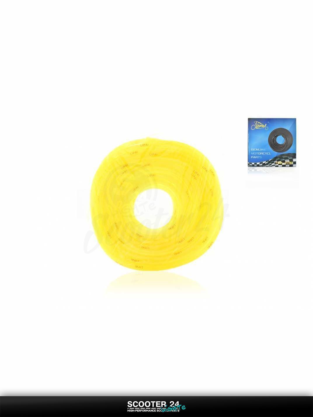 Шланг топливный 4 мм, 15 метров, силиконовый "LIPAI" (желтый) на мотоцикл / мопед и скутер / для мототехники