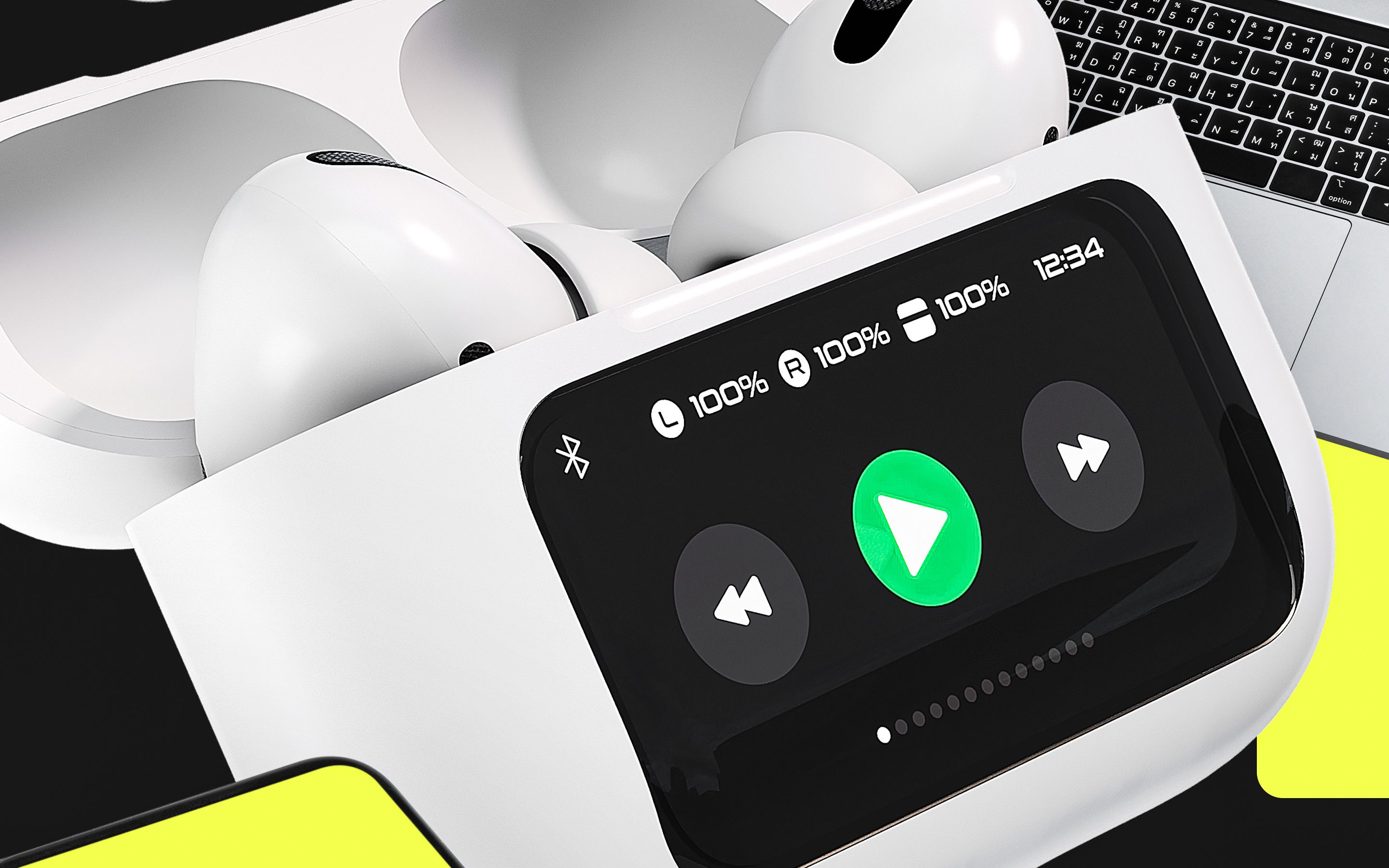 Наушники беспроводные с экраном bluetooth M5 для телефона с шумоподавл(图6)