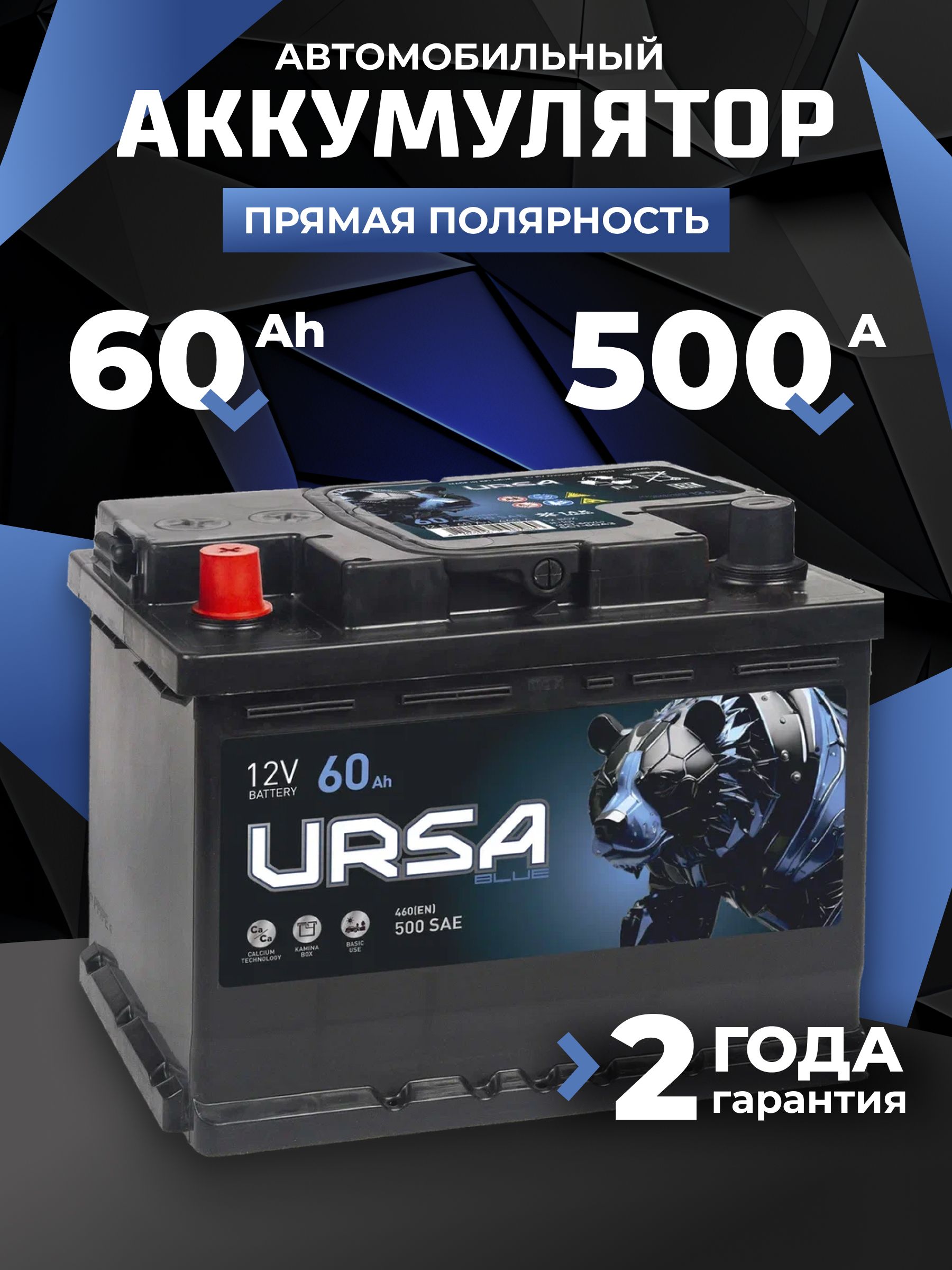 Аккумуляторавтомобильный12v60AhURSABlue60Ah500AL+прямаяполярность242x175x190стартерныйакбдляавтомобиля,машины