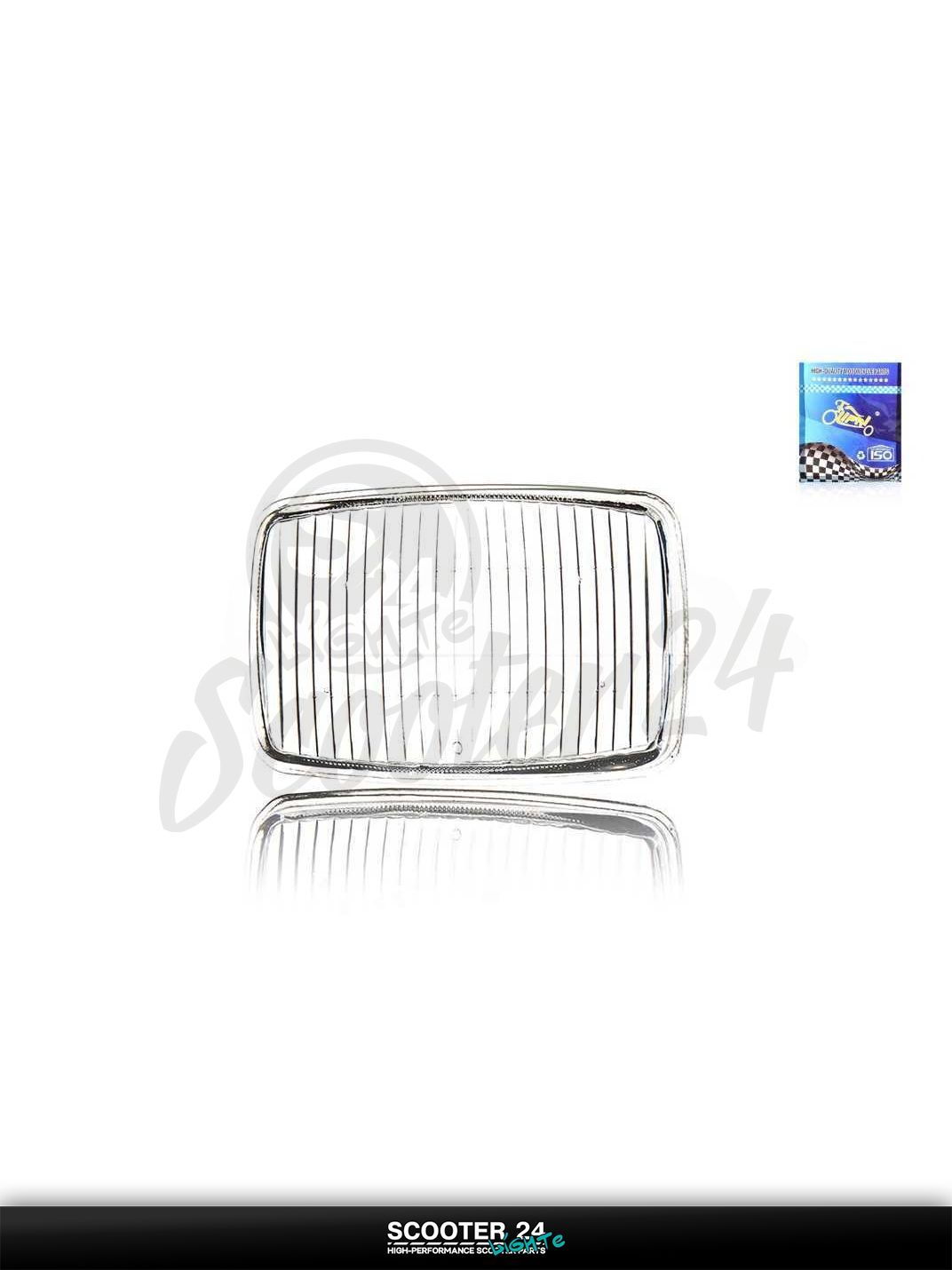 Стекло фары на мопед и мотоцикл Delta 50-110 кубов / Альфа Дельта с двигателем 139FMA и 147FMH квадратное "LIPAI"