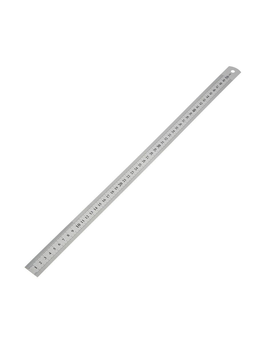 Линейка измерительная Тундра, металлическая, шкала вытравлена, 500 мм