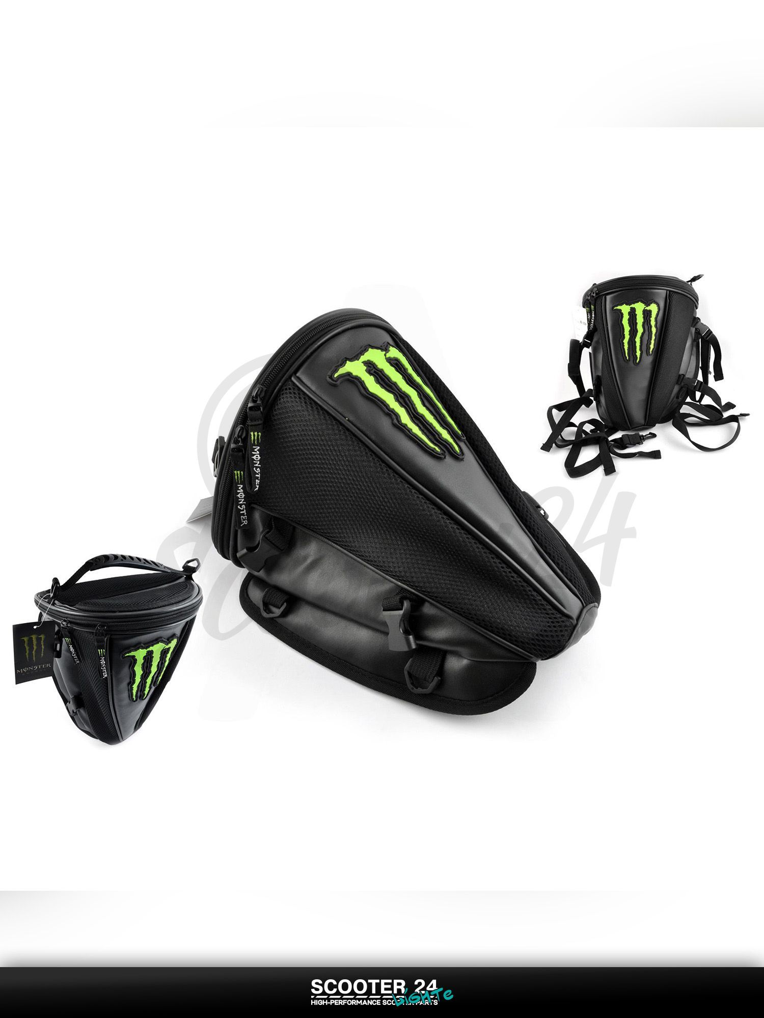 Моторюкзак "MONSTER ENERGY" mod:B-1, универсальный багажник на хвост, заднее сиденье, влагозащищенный