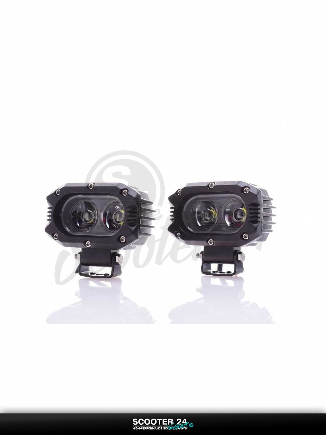 Фары дополнительные (пара) диодные прямоугольные 102*66 9-32V #M07-1Z на мопед / эндуро и питбайк / скутер и квадроцикл