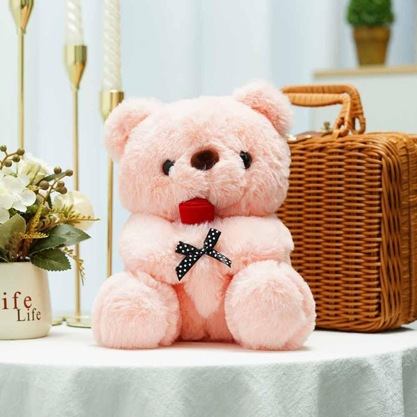 Мягкая игрушка с цветами/Кукла Тедди Мишка с розой 25см/подарок для ...