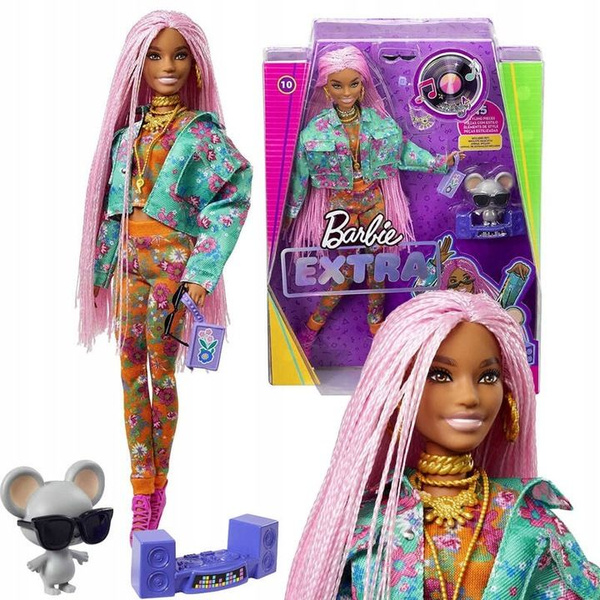 Кукла Mattel Barbie Extra - Экстра с розовыми косами и в куртке с ...
