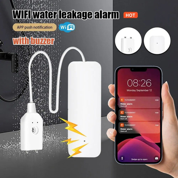 Умный беспроводной WIFI датчик протечки воды Tuya WI-FI Water Leak ...