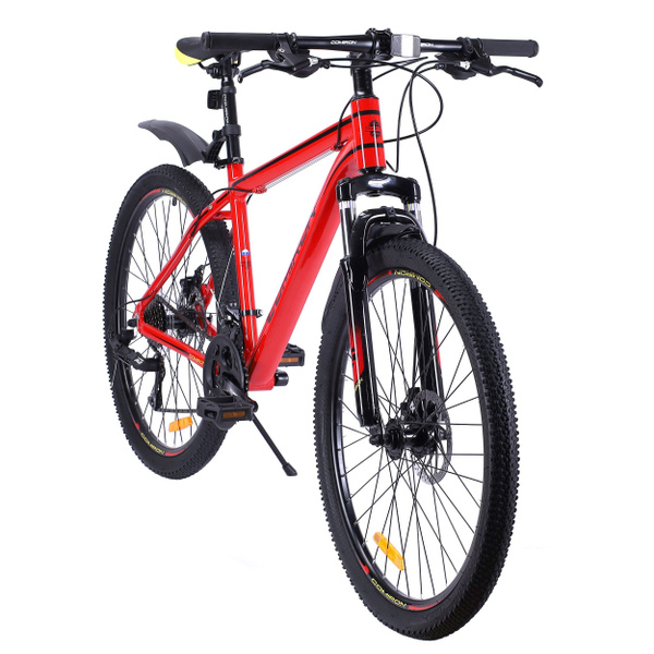 Велосипед 26" рама 17" 21sp COMIRON UNIVERSE киноварно-красный жёлтый ...