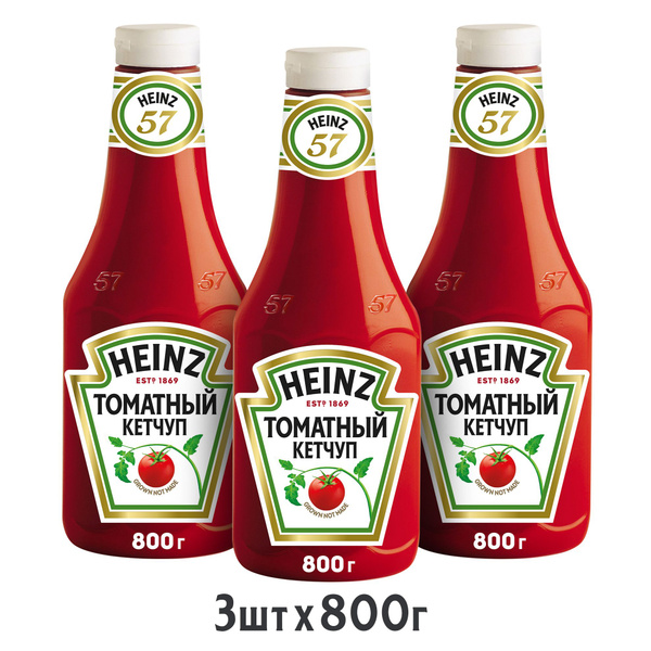 Кетчуп Heinz Томатный, 800 г х 3 шт - купить с доставкой по выгодным ...