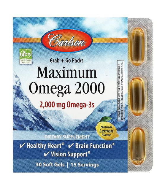 Maximum Omega 2000, омега с натуральным лимонным вкусом,Carlson, 2000 ...