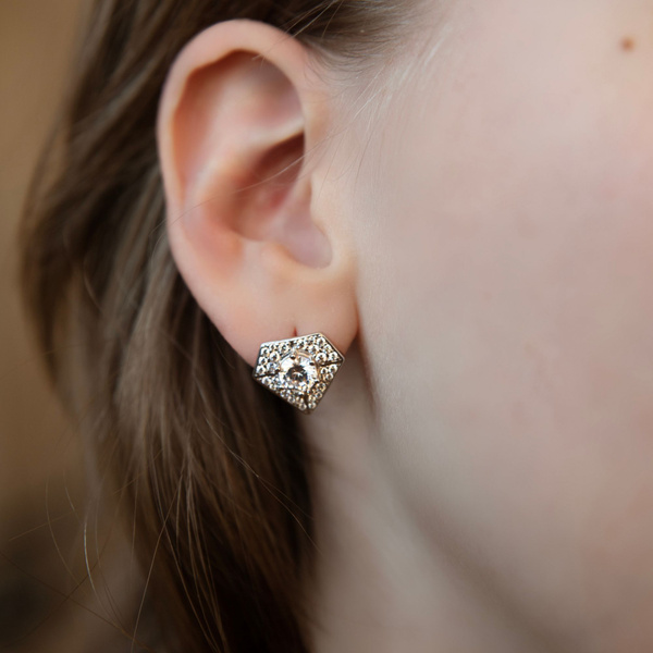 Камея Голд Серьги ювелирные Серебро родированное 925 пробы - купить с ...