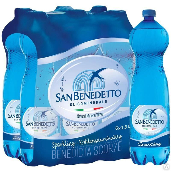 SAN BENEDETTO Вода Минеральная Газированная 1500мл. 6шт - купить с ...