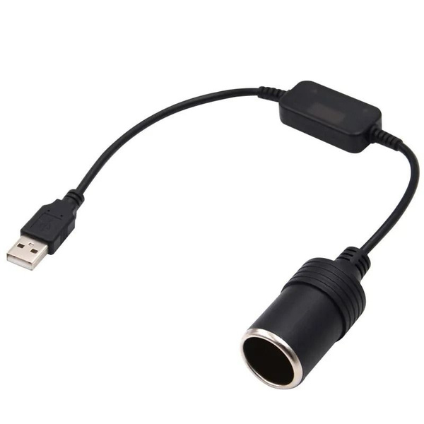 Кабель-переходник с USB на гнездо прикуривателя - купить с доставкой по ...