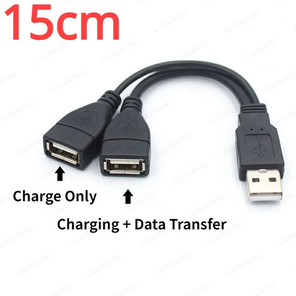 Двойной USB-удлинитель A-папа на 2 A-мама Y-кабель адаптер питания ...