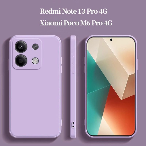 Силиконовый чехол для Poco M6 Pro (4G)/Xiaomi Redmi Note 13 Pro (4G ...