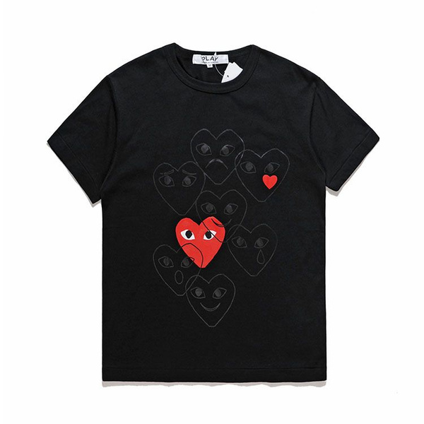 Футболка Comme des Garcons, размер универсальный, цвет черный, cotton ...