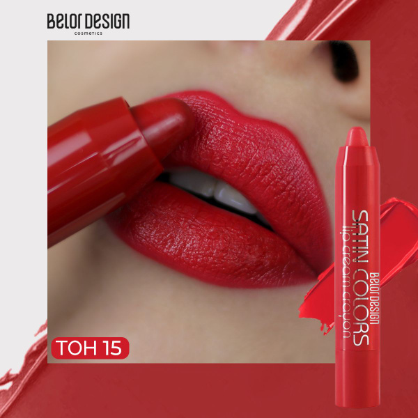 BELOR DESIGN Помада-карандаш для губ SATIN COLORS тон 15 Красный купить ...