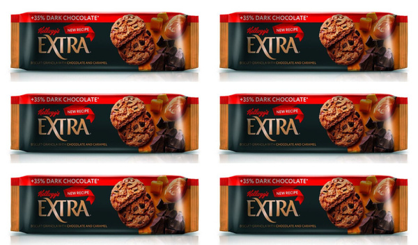 Характеристики Kellogg's Печенье-Гранола Extra с шоколадом и карамелью ...