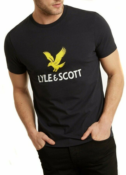 Футболка Lyle & Scott, размер 56, цвет черно-серый, 100% Хлопок ...