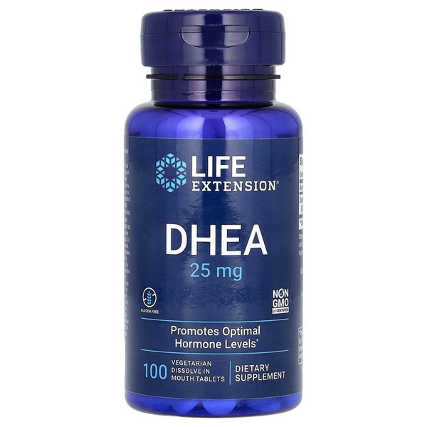 Life Extension DHEA 25 mg, Лайф Экстеншн ДГЭА 25 мг 100 таблеток для ...
