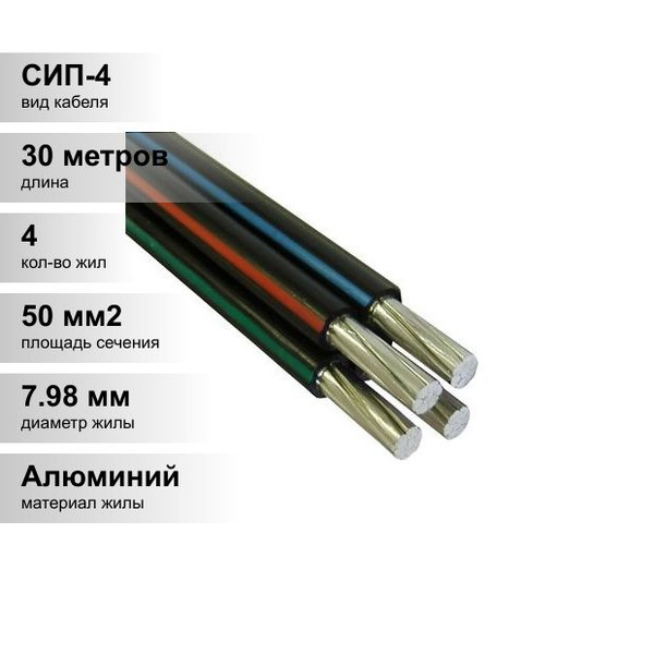 Электрический провод Кирскабель СИП-4 4 50 мм² - купить по выгодной ...