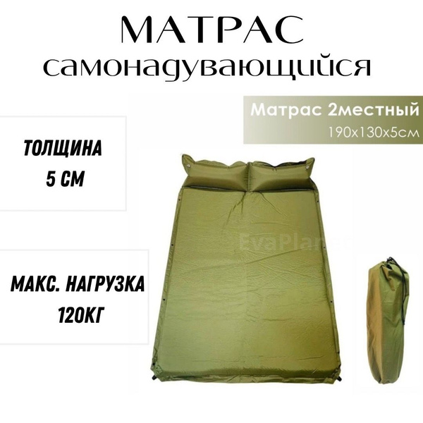 Коврик-матрас туристический самонадувающийся двухместный в палатку ...