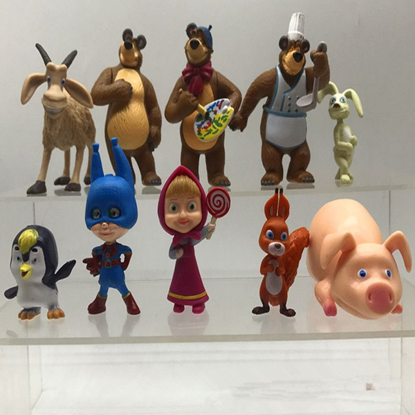 аниме фигурки Маша и Медведь игрушки для детей / Masha and bear 10шт ...