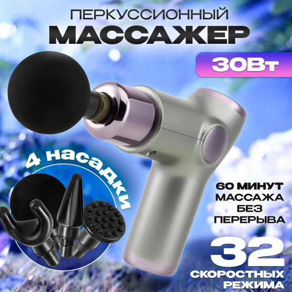 Массажер перкуссионный ручной Hyundai H-MG898 / Антицеллюлитный с ...