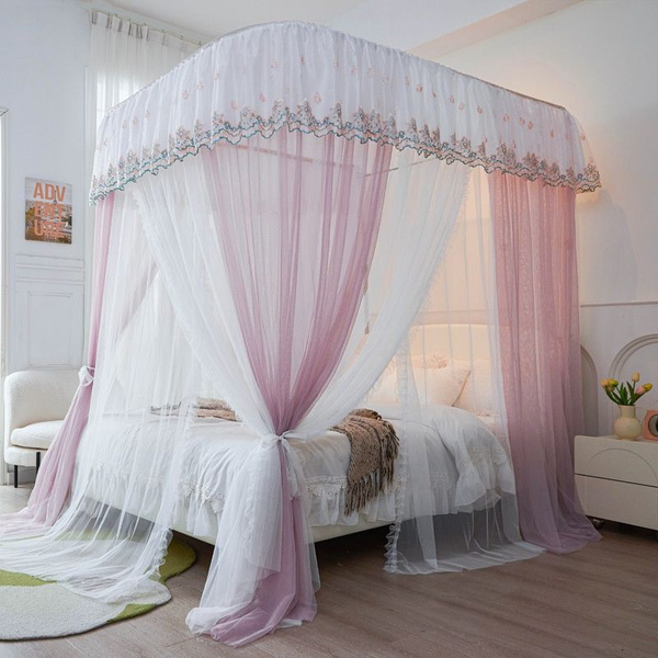 Французская дворцовая занавеска для кровати U-образная направляющая ...