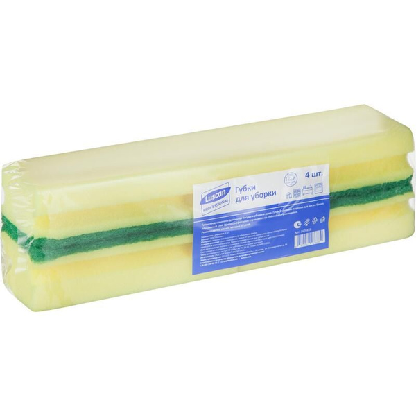 Характеристики Губки для посуды Luscan Professional, поролоновые, 4 шт ...