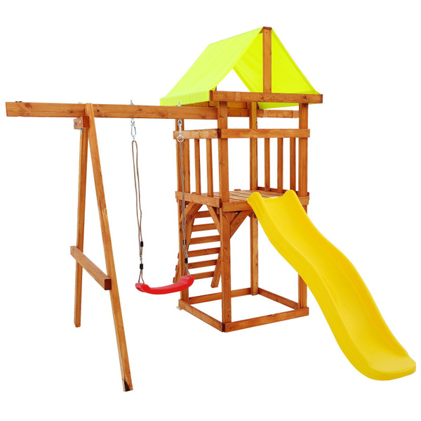 Детская площадка из дерева Babygarden SUNPLAY для дачи с качелями для ...