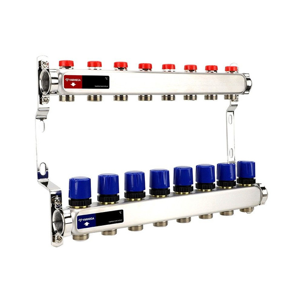 Группа коллекторная для отопления VARMEGA VM15508 ВР 1", на 8 контуров ...