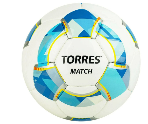 Футбольный мяч TORRES Мячи футбольные, 5 размер, белый, серебристый ...