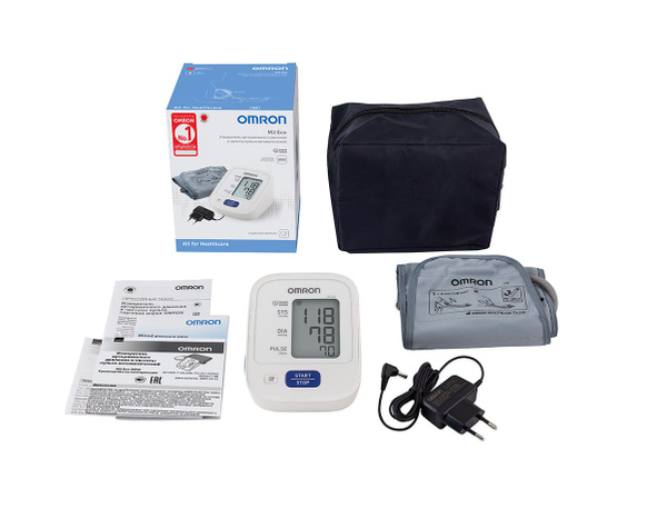 Тонометр автоматический OMRON M2 Eco, с адаптером и стандартной ...