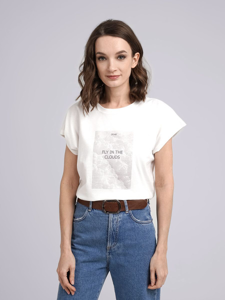 Футболка CLEVER WEAR, размер 44, цвет молочный, 100%хлопок - купить по ...