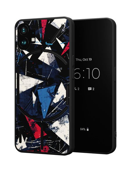 Силиконовый чехол Mcover для Nothing Phone 1 (Насинг Фон 1), Геометрия ...
