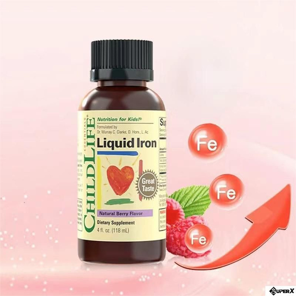 ChildLife Liquid Iron, жидкое железо для детей с ягодным вкусом, 118 мл ...