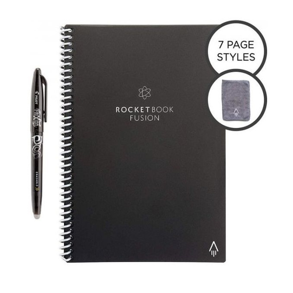 Интеллектуальный блокнот Rocketbook Fusion Executive infinity black A5 ...