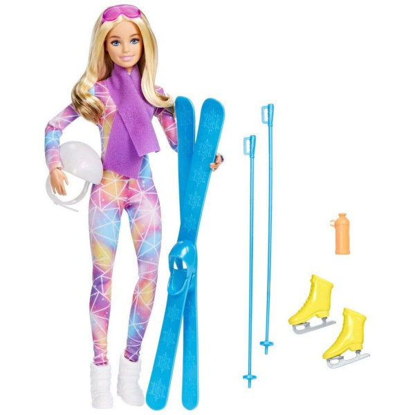 Кукла Барби "Зимнее приключение" на лыжах и коньках Barbie Skier and ...