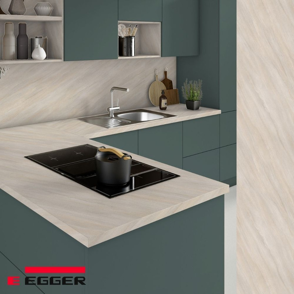 Столешница для кухни Egger 1000х600x38мм с торцевыми планками. Цвет ...