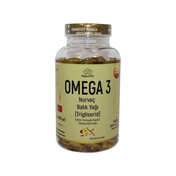 Натурлайф Омега 3 Норвежский рыбий жир 200 капсул, Naturlife Omega 3 ...