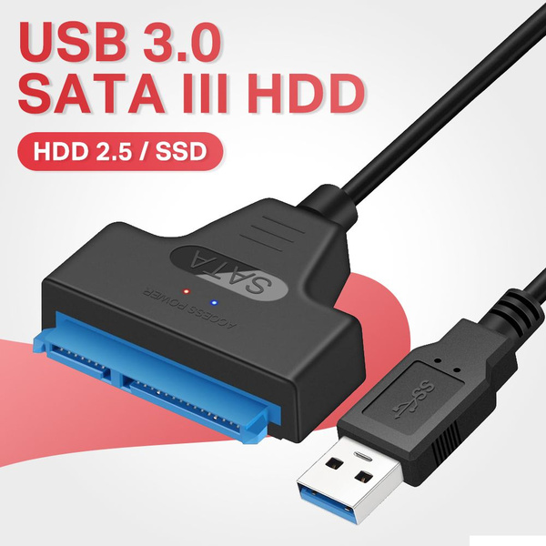 Кабель переходник SATA - USB 3.0 для HDD 2,5" / SSD, 22 см, SATA кабель ...