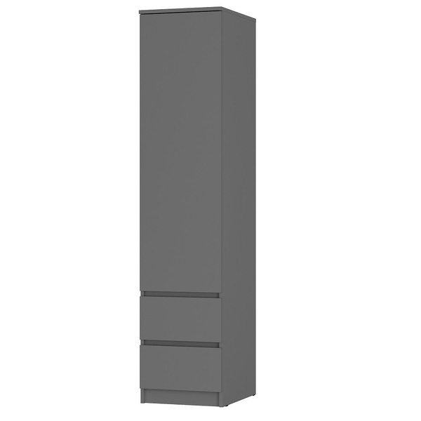 Шкаф-пенал BartMarket Симпл ПН-17, графит, 40.2x51.4x190 см - купить по ...