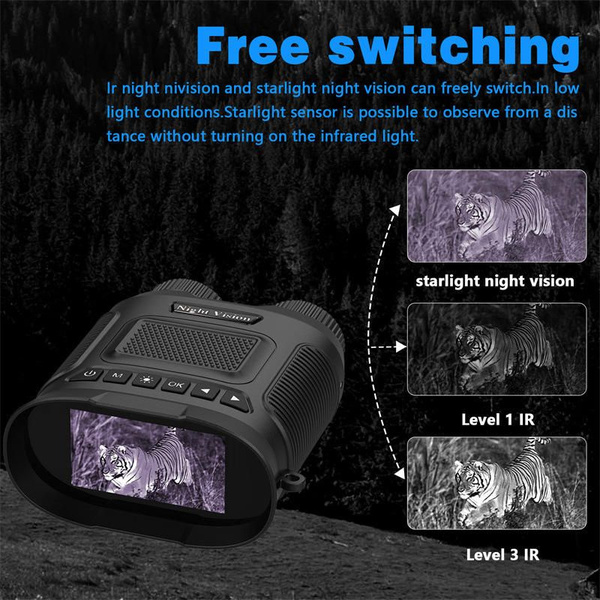 прибор ночного видения,Night Vision Черный-бинокулярный большой экран ...